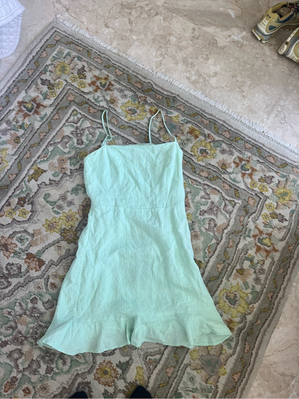 & Other Stories Mint Green linen dress